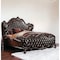 Homeroots Dark Brown King Bed Frame with Nailhead Trim 348172 - alternate 5