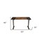 Homeroots 63" Adjustable Brown and Black Standing Desk 528671 - alternate 4