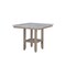 Homeroots 42" White and Natural Faux Marble and Wood Square Bar Table 564791 - alternate 5