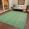 Homeroots 5' X 8' Aqua Beige And Teal Blue Striped Washable Indoor Outdoor Area Rug 616401 - alternate 9