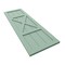 Ekena Millwork True Fit PVC Center X-Board Farmhouse Fixed Mount Shutters, Seaglass , 15W x 68H, PR TFP107FH15X068SG - alternate 10