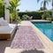 Homeroots 8' Runner Lavender and Ivory Floral Washable Non Skid Indoor Outdoor Runner Rug 564339 - alternate 8