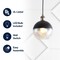 Jonathan Y Nixon 7.5" 1-Light MidCentury Modern Metal/Glass Adjustable Drop Globe LED Pendant, Brass Gold/Black JYL3513A - alternate 13