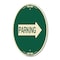 Signmission Parking With Right Arrow, 12 Inch X 18 Inch Architectural Oval, Heavy Gauge Aluminum A-OV-G-1218-24371 - alternate 1