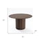 Homeroots 52" Brown Wood Pedestal Base Round Top Dining Table 720942 - alternate 4