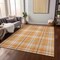 Homeroots 9' X 12' Orange Blue And Ivory Plaid Washable Indoor Outdoor Area Rug 597127 - alternate 8