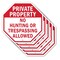 Signmission Private Property No Hunting or Tres, 10 inch X 10 inch, Aluminum Metal Signs, 5PK OC-A-5Pack-10-153 - alternate 1