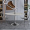 Leisuremod Round 47.24 in W, 29.35 in L, Sintered Stone/Stainless Steel, White VT23BS-48WS - alternate 7