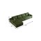 Homeroots 135" Green Corduroy Modular Compression Foam Sofa With Toss Pillows 712973 - alternate 4