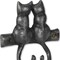 Homeroots Two Hook 5in Black Cast Iron Cats Wall Hook 724073 - alternate 5