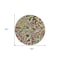 Homeroots 8' Chocolate And Artichoke Green Round Paisley Washable Indoor Outdoor Area Rug 588602 - alternate 5