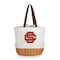 Picnic Time Family Of Brands NCAA USC Trojans Alternate Coronado Canvas and Willow Basket Tote - Picnic Bag 203-00-187-098-0 - alternate 1