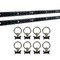 Mytee Products 6 Feet 2 L-Track Black Powder Coated and 8 Stud with Black Powder coated Ring, 8PK LTK6-BLKx2-LTKS-BLKx8 - alternate 8