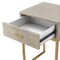 Homeroots 24" Gold and Cream End Table with Drawer 543908 - alternate 7