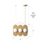 Vidalite Orbita Pendant Light with Natural Wood Finish, Frosted Glass Shade, Integrated LED Bulbs CE1009206 - alternate 6