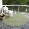 Homeroots 8' Green And Ivory Round Geometric Washable Indoor Outdoor Area Rug 596922 - alternate 8