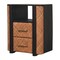 Homeroots 23" Brown Solid Wood Two Drawer Nightstand 701728 - alternate 9