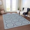 Homeroots 5' X 8' Navy Blue And Ivory Geometric Washable Indoor Outdoor Area Rug 610836 - alternate 7