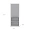 Homeroots 12" White Wood Floating Single Door Bathroom Vanity And Medicine Cabinet 543570 - alternate 4