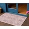 Homeroots 3' X 5' Pink Purple And Sky Blue Geometric Washable Indoor Outdoor Area Rug 612815 - alternate 1