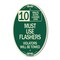 Signmission 10 Minute Active Loading Zone Must Use Flashe, 12 In X 18 In Architectural, Heavy Gauge Aluminum A-OV-G-1218-24646 - alternate 1