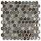 Apollo Tile Gray 10.8 in x 11.5 in Glass Glossy, Matte Floor and Wall Mosaic Tile 8.63 sqft/case, 10PK APLAHX8802A - alternate 1