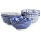 Elama Moxy 6 Piece Assorted Design 20oz Porcelain Footed Bowl Set in Blue ELM-MOXY-6-BOWL - alternate 7