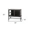 Homeroots 36in Brown and Black Solid Wood and Metal Display Cabinet With Two Doors 611058 - alternate 4