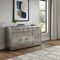 Homeroots 55in Silver Steel Console Accent Cabinet With Three Drawers 389754 - alternate 2