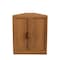 Homeroots 31in Walnut Wood Corner Accent Cabinet 693405 - alternate 1