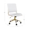 Martha Stewart Ivy Upholstered Office Chair in White/Polished Brass CH-220921-1-WH-GLD-MS - alternate 10