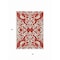 Homeroots 3' X 5' Red And Ivory Damask Washable Indoor Outdoor Area Rug 614455 - alternate 9