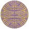 Homeroots 8' Purple And Copper Round Animal Print Washable Indoor Outdoor Area Rug 600704 - alternate 5
