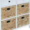 Homeroots 30in White Wood And Water Hyacinth Accent Cabinet With Six Drawers 286667 - alternate 6