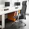 Leisuremod Aleen High-Back Office Chair in Upholstered Leather and Iron Frame with Swivel and Tilt, Black AOT19BLL - alternate 8