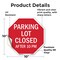 Signmission Parking Lot Closed After 10 Pm, 10 Inch X 10 Inch, Vinyl Decal OC-D-10-114 - alternate 4