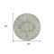 Homeroots 8' Olive Green Round Floral Medallion Washable Indoor Outdoor Area Rug 607910 - alternate 6