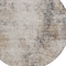 Homeroots 8' Ivory Blue And Copper Round Abstract Washable Indoor Outdoor Area Rug 605845 - alternate 6
