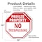 Signmission Private Property No Trespassing, 10 inch X 10 inch, Aluminum Metal Signs, 2PK OC-A-2PACK-10-161 - alternate 6