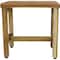 Homeroots Compact Rectangular Teak Shower Or Outdoor Bench In Natural Finish 376750 - alternate 1