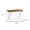 Homeroots 43" Natural and White Writing Desk 543765 - alternate 7