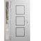 Vdomdoors Front Exterior Prehung Metal-Plastic Door, Manux 8661 White Silk, Side Sidelite Transom, Office Com MANUX8661EXD-WS-W36+16xH80-RH - alternate 1
