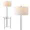 Jonathan Y Chuck 59" Modern Minimalist Metal and Tempered Glass LED 2-in-1 Space-Saving Tray Table and Floor La JYL3059B - alternate 1