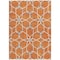 Homeroots 10' X 14' Orange And Ivory Geometric Washable Indoor Outdoor Area Rug 613030 - alternate 6