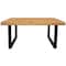 Homeroots 39" Natural And Black Solid Wood And Iron Square Distressed Coffee Table 558160 - alternate 8
