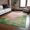 Homeroots 10' X 14' Pink And Green Abstract Washable Indoor Outdoor Area Rug 604820 - alternate 5