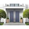 Vdomdoors Steel Double Doors Deux 0729 Gray Graphite Stainless Inserts Single Modern Painted DEUX0729DEXD-GRE-RH-W72 x H80 - alternate 5