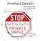 Signmission Stop No Thru Traffic Private Drive, 4 inch X 4 inch, Vinyl Decal, 2PK OC-D-2PACK-4-223 - alternate 3