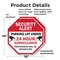 Signmission Security Alert Parking Lot Under 24, 10 inch X 10 inch, Plastic Sign, 2PK OC-P-2PACK-10-116 - alternate 5