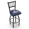 Holland Bar Stool Co 30" Blk Wrinkle Connecticut Swivel Bar Stool, Jailhouse Back L01830ConnUn - alternate 1